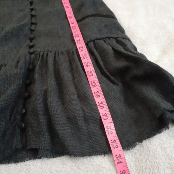 Free People Women's Size XS Gray Houndstooth Anas Button Vest Mini Dress - Picture 12 of 13